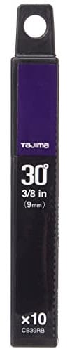 Tajima Ersatzklingen für Cuttermesser (10 Stück, Klingen für Cuttermesser DC390B, Klingenlänge 72 mm, Breite 9 mm, für Leder, Tapete, Folie, Pappe) CB39RB