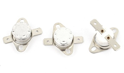 sourcing map 3 Stk. KSD301 NC Temperaturschalter Thermostat 190 Celsius 250V 10A