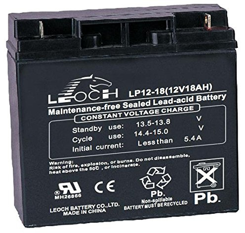 Leoch Batterie rechargeable, au plomb, AGM, 12 V 18 Ah par points Jeu Direct
