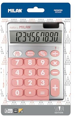 Blíster calculadora de sobremesa 10 dígitos Silver Rosa