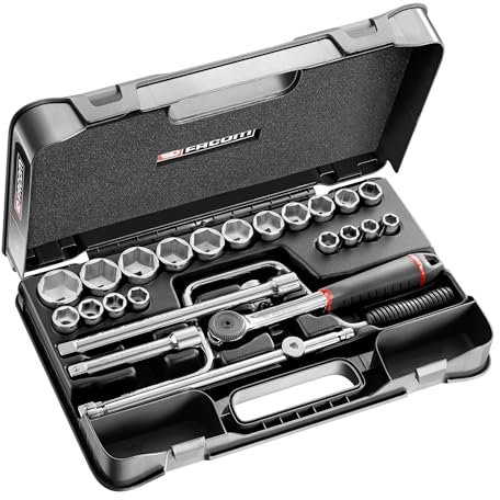 FACOM S.161-3P6U 1/2 Metric 6-Point Socket Set, 25 Pieces