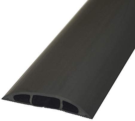 9m x 60mm Low Profile Rubber Floor Cable Safety Cover Protector - Conduit Tunnel Sleeve – Great for Home (Garage), Office, Warehouse – Walk Over Wire Management - Loops