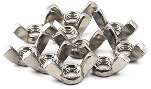 M4(5/32)304 Stainless Steel Butterfly Wing Nut Set,Hand Twist Tighten Hardware Nut Fasteners Parts(20PCS)
