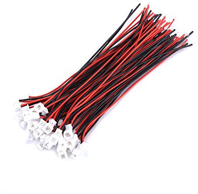 Akozon Micro JST 1.25MM Male&Female Connector Plug with Wires Cables 20 Sets/Pack(2pin)