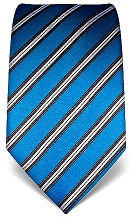 Vincenzo Boretti Herren Krawatte reine Seide gestreift edel Männer-Design zum Hemd mit Anzug für Business Hochzeit 8 cm schmal/breit