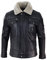 Infinity Leather Herren Lederjacke 100% Echtleder Braun Schwarz Schaffell Kragen Kurz Reißverschluss Schafsleder Jacke