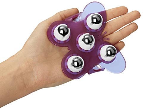 Massagehandschuh mit Edelstahlkugeln