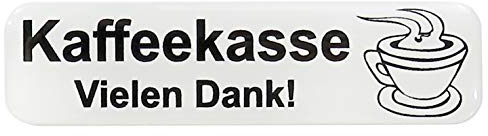 BIKE-label 3D Aufkleber Hinweisschild Kaffeekasse Vielen Dank 18 x 70 mm 900051-VA