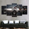 WLKJ Drucke auf Leinwand 5 Stück Wandkunst zurück in die Zukunft Delorean 5Xcm Wanddekor Raum Poster Leinwand Malerei
