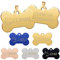 Hundemarke, CAMAL Hundemarke mit Gravur Doppelseitig, Hundeknochen für Verschiedene Hunde, Hunderasse-Avatar Optional (Klein, Golden)