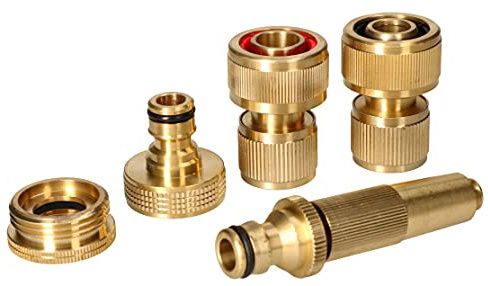 KOTARBAU® Schnellkupplungssatz aus Messing 3/4“ für Gartenschlauch mit Wasserhahnanschluss