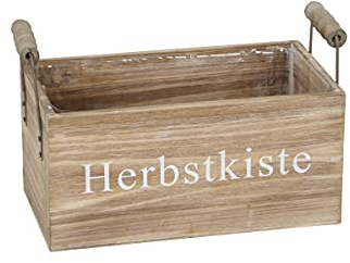 finehomegarden Pflanzkiste Blumenkasten Holz Natur Herbstkiste Balkonkasten 25x13 H12cm Pflanzgefäß