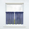 CORLIF Scheibengardine Modern Bistrogardine mit Tunnelzug Küche Gardinen Transparent Vorhänge Kurzgardine Voile Blau BxH 76x61cm 2er-Set