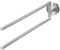 AMARE Luxus Handtuchstange 2-armig | Silber | Bohren oder Kleben | Handtuchhalter für Handtücher und Gästehandtücher | Handtuchhaken aus Edelstahl | Handtuchspender Größe 48 x 8 x 5,5 cm
