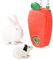 JanYoo Rabbit Food Dispensers Hay Feeder Bag for Guinea Pigs Accessories Storage Manger Hanging Capacity 0.26lb Large