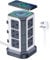 Tower Extension Lead with Wireless Charger,[13A 3250W] Surge Protector,12 AC Outlets & 6 USB Ports Multi Plug Socket Power Strip with Heavy-Duty Extension Cable 2m Gray