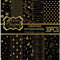 MIAHART 30 Blatt Weihnachtsmusterpapier-Set, A4-Format, Schwarz und Gold, Festival, dekoratives Bastelpapier, doppelseitig für die Kartenherstellung, Sammelalbum, 10 Designs