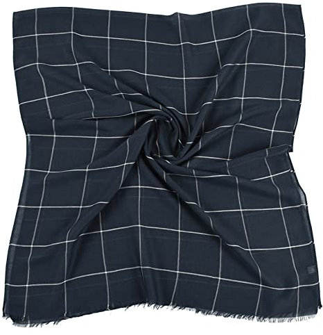 Tücher Damen Schwarz Mit Muster Damen Mode Baumwolle und Leinen Gitter Druck Paris Gaze Schal Krawattenschal Verhindert Sonnenbaden im Großer Schal Herren Wollmütze Und Schal (Blue, One Size)