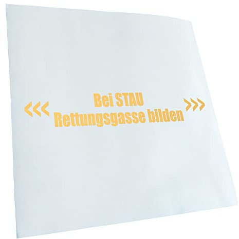 Kiwistar - Autoaufkleber - Bei Stau Rettungsgasse bilden Aufkleber für Auto, Laptop, Fahrrad, LKW, Motorrad Mehrfarbig JDM Decal Racing