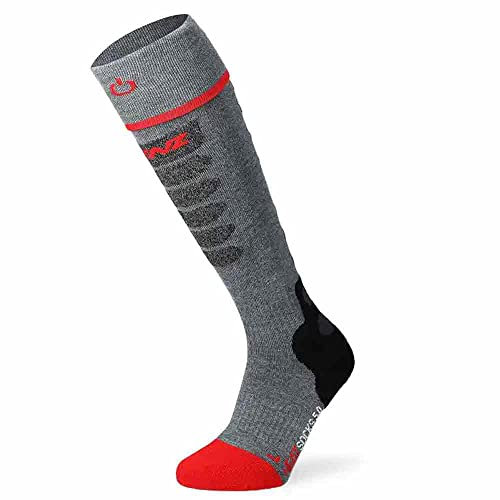 Lenz Heat 5.1 Slim FIT Socken 2023 Grey/red, 35-38
