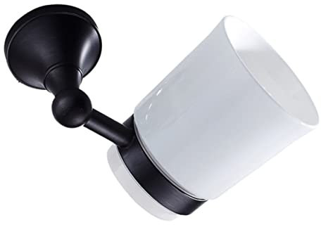 Cabilock Vasos Negros para Beber Portavasos Individual Portavasos De Anillo Vaso Cepillo De Estanteria Trastero Colgador De Tazas Montado En La Pared Taza De Porcelana Antiguo