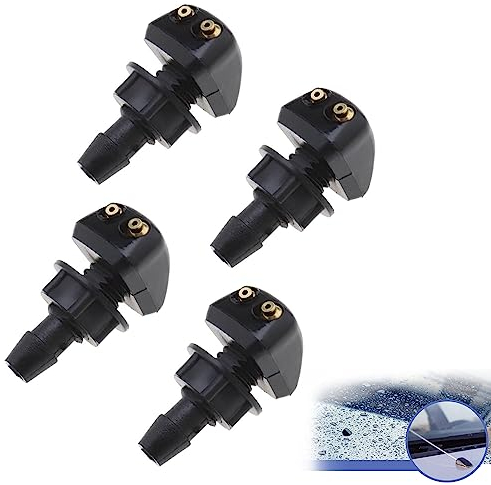 Scheibenwaschdüse, Scheibenwischer Düsen für Windschutzscheiben, Waschdüsen Waschwasserdüse Fächerdüse, Windschutzscheibe Wassersprühdüse, Geeignet für Universalmodelle, 4 Stück