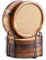 WLWNWFT Untersetzer Holz für Gläser 6er Set, 11 cm Untersetzer Gläser Kork mit Halter, Glasuntersetzer Holz Korkuntersetzer Rund für Getränke, Bar, Tassen, Glas