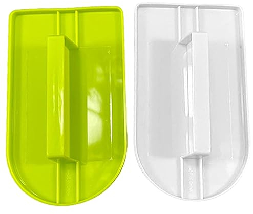 Lot de 2 lisseurs à fondant, accessoires de lissage de gâteau, bords polisseurs de gâteau, outils de modelage, outils de lissage de gâteau fondant pour la pâtisserie DIY (vert + blanc)