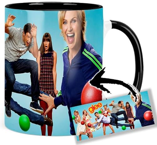 Glee Jane Lynch Matthew Morrison Tasse Innen & Henkel Schwarz Keramikbecher Mug