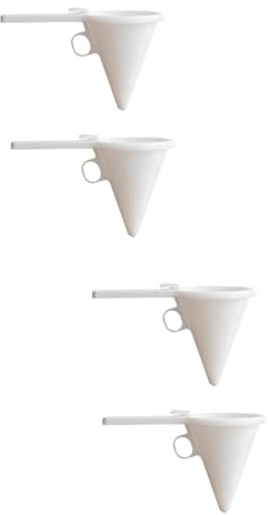 HOMSFOU 4 Pcs Cake Frosting Baking Chocolate Molds Cupcake Filler Paper Cup Dispenser Funnel Cake Mix Measurement Funnel Pancake Dispenser Cream Chocolate Funnel Butter White Tool