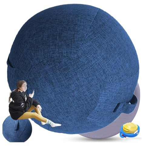 ALSUP Sitzball Fitness-Ball, Ballstuhl Mit Ballauflage Ergonomisch Sitzen & Training Für Zuhause & Büro Schwangerschaft, Gegen Rückenschmerzen,002,75cm