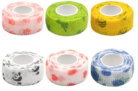 6 vendajes para mascotas, envolturas veterinarias, vendajes para patas de animales, vendajes para heridas de perros, vendajes veterinarios, vendas elásticas y transpirables, adecuadas para gatos,