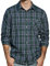 JOGAL Chemise à carreaux pour homme - Manches longues - Coupe droite - En coton - Avec poche, Vert marine., M