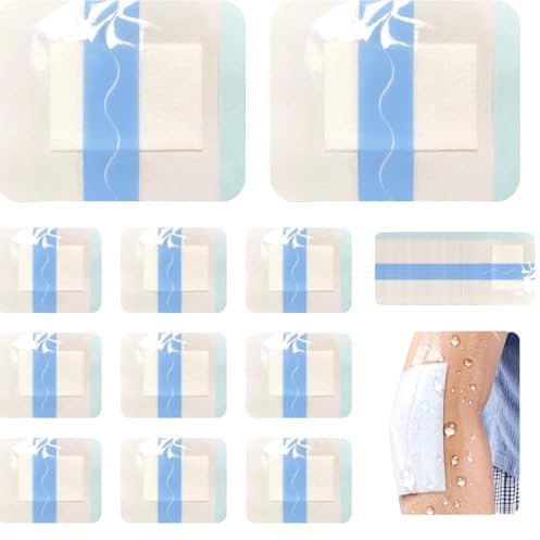 Hocklliy 60 PCS Waterproof Dressings for Wounds,Wound Dressings Adhesive,Adhesive Dressings for Wounds,Waterproof Wound Dressing,Incision Island Dressing,Adheres Well and Removes Easy,6 * 7cm