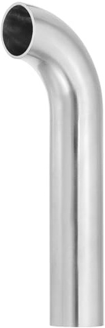 PATIKIL 90 Degree Mandrel Bend Elbow, 1inch OD Sanitary Exhaust Elbow Exhaust Pipe Connector 304 Stainless Steel 4in L Extended Pipe for Welding Modified Stair Handrail HVAC, 1 Pcs