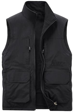 Generisch Steppweste Herren Winterweste Steppweste Softshell Ärmellose Gilet Jacke Wärme Sport Weste Leicht Winterweste Übergangsjacke Outdoor Dicke Freizeitweste Mit Reißverschluss