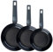 Fackelmann Statement Lot de 3 poêles en aluminium recyclé avec revêtement antiadhésif en céramique, convient pour tous types de cuisinières, y compris l'induction 20/24/28 cm