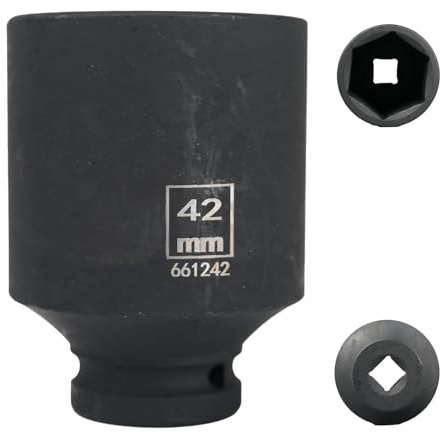 Flewdart nuss 42mm lang 1/2 zoll sechskant, 6 kant sechskant nuss 42 mm 1/2'', ratsche mit nuss, 78mm lang, Chrommolybdänstahl, CR-MO (42mm)