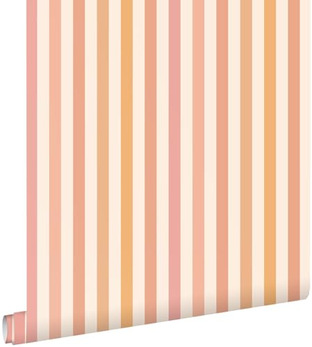 Esta Home Tapete Streifen Orange und Rosa 50 x 900 cm