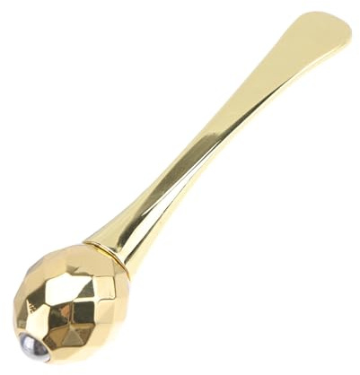 Healeved Augenmassage Stab aus Zinklegierung in Gold Gesichtscreme Einführungsstift für Glattere Haut nicht Verformbar Zarter und Eleganter Augencreme Löffel für Täglichen Gebrauch
