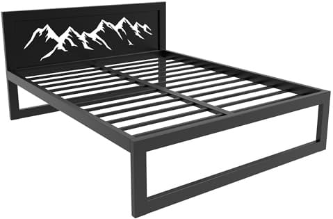 MetaloPro Metallbett Ryka Standard Muster 1, 180x200 cm | Hochwertiges Metall, Ideal für Schlafzimmer und Gästezimmer, Einfach aufzubauen, Besonders design und durchweg quietschfrei