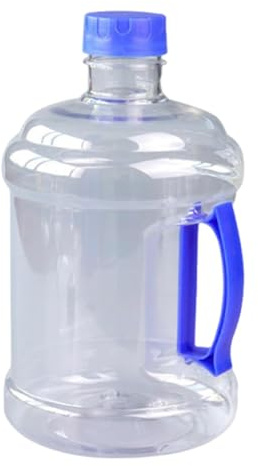 rockible Contenitore per Bottiglia d'Acqua Riutilizzabile, Borraccia da 3 Litri, per Animali Domestici, Facile da impugnare, a Prova di perdite, Multiuso, Clear Blue