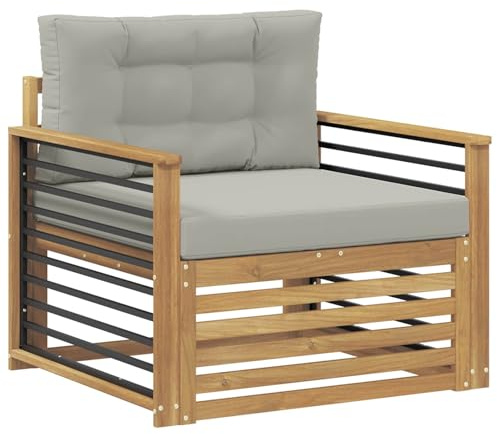 vidaXL Outdoor-Sofa Polyester Weiß, Gartenmöbel, modernes Outdoor-Sofa, modulare Lounge, Elegante Terrassen-Sitze