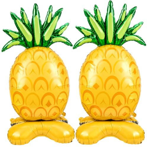 2 Stück Ananas Deko, Sommer Deko für hawaiianische Partys, Dekoration für Gartenfeste und Poolpartys