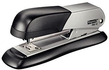 Rapid FM12 Half Strip Stapler, 25 Sheet Capacity, Stapling, Tacking and Pinning, Ergonomic Design, Metal Body, Silver, 5000274