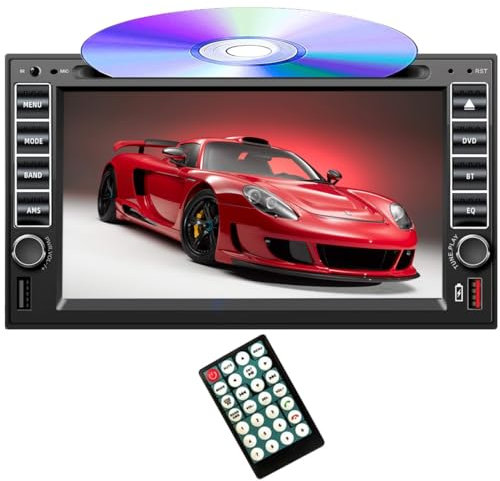 PolarLander 2 din in dash Touch Screen 6,5 pollici Stereo Universal Car Audio Radio SD USB DVD Player Bluetooth Hands Radio Supporto telecamera posteriore / / gratuito