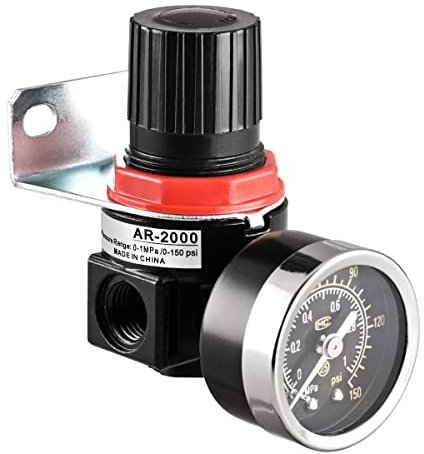 Heschen Regulador neumático de aire AR-2000 PT1/4 tamaño de puerto 0-1 Mpa 0-150psi