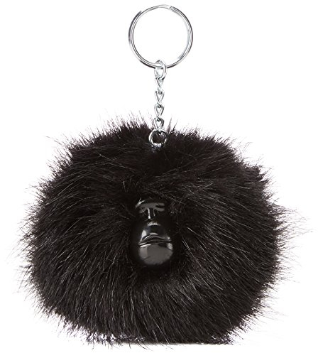 Kipling Femme Pompom Monkey Cha ne de cl , Noir (True Black), 9x9x5 cm EU