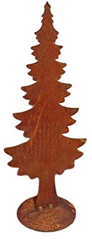 terracotta-toepfe-de Tannenbaum ca. 30 cm aus Metall Edelrost Rost Weihnachten Deko Weihnachtsbaum