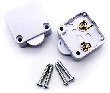 Concisea 2Pcs Commutateur D'armoire de Porte Interrupteur D'éclairage Automatique pour Placards Allumage Lumière de Porte Ouvert Quand l'interrupteur est Poussé